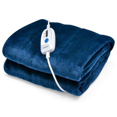 150 x 200 cm Heizdecke mit Abschaltautomatik &amp; Timer Blau