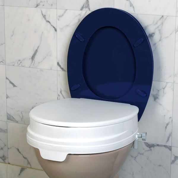 Toilettensitzerhöhung aus glattem Kunststoff weiss - ohne Deckel