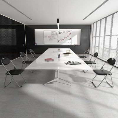 6er Set Klappstühle mit Metallrahmen & Gepolsterten Sitzen schwarz