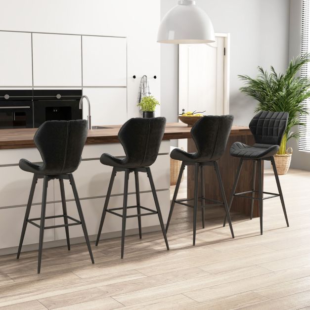 2er Barhocker Set Gepolsterte Barstühle Moderner Esszimmerstuhl