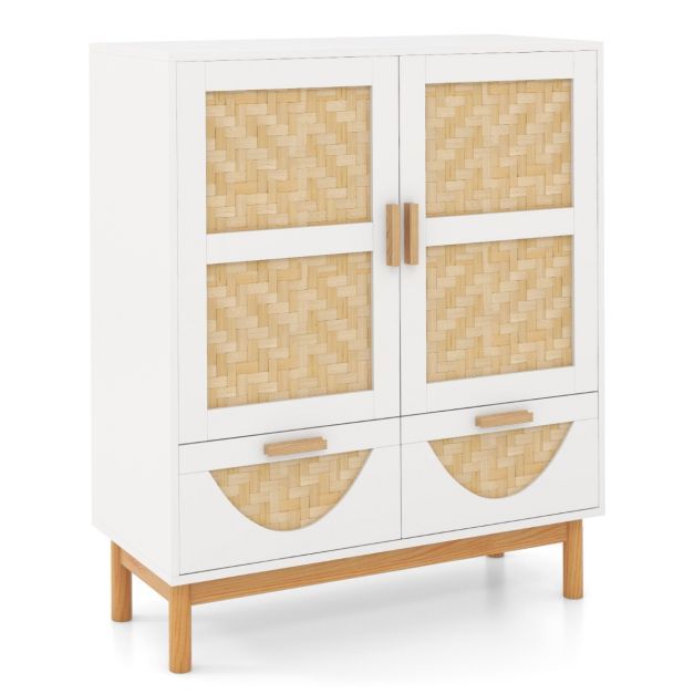 Sideboard mit 2 Türen &amp; 2 Schubladen im Boho-Stil Küchenschrank