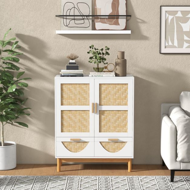 Sideboard mit 2 Türen & 2 Schubladen im Boho-Stil Küchenschrank