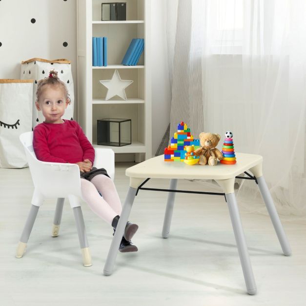 4 in 1 Baby-Hochstuhl mit Tisch Babystuhl 59 x 62 x 93 cm Beige