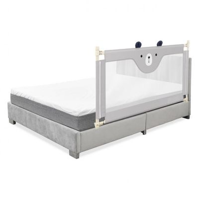 Bettgitter Klappbares Bettgeländer für Kleinkinder 145 x 25 x 101,5 cm Grau