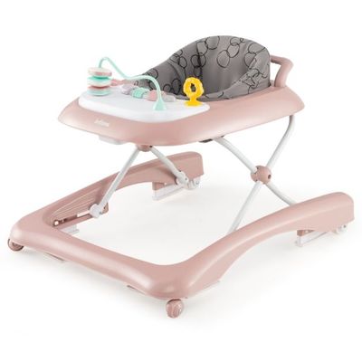 3 in 1 Lauflernhilfe klappbar Lauflernwagen mit verstellbarer Höhen &amp; Geschwindigkeit rosa