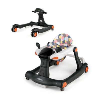 2 in 1 Lauflernwagen Klappbarer Lauflernwagen schwarz
