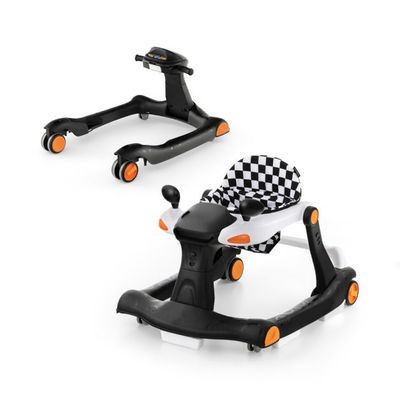 2 in 1 Lauflernwagen Klappbarer Lauflernwagen weiss + schwarz