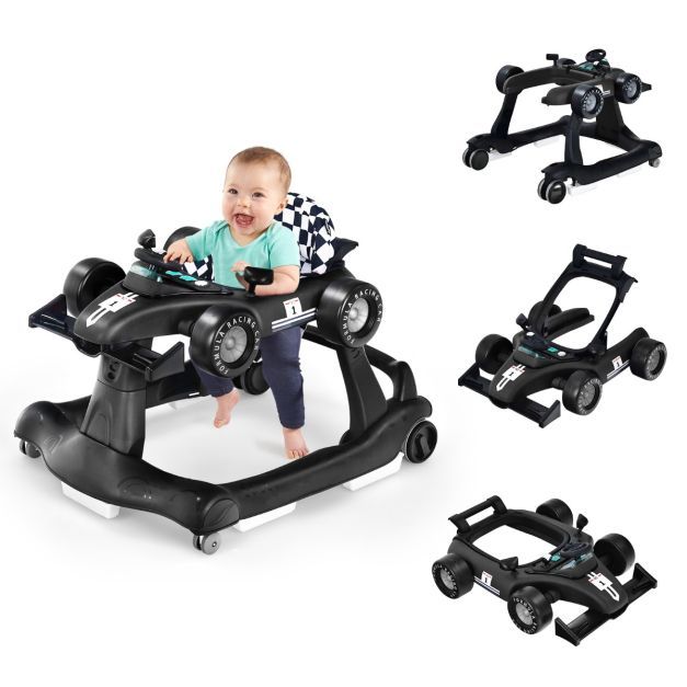 4 in 1 Lauflernwagen Klappbare Lauflernhilfe Rennwagen schwarz