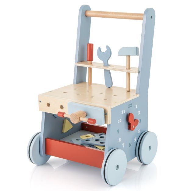 2 in 1 Baby Lauflernhilfe Werkzeugspielzeug &amp; Stauraum