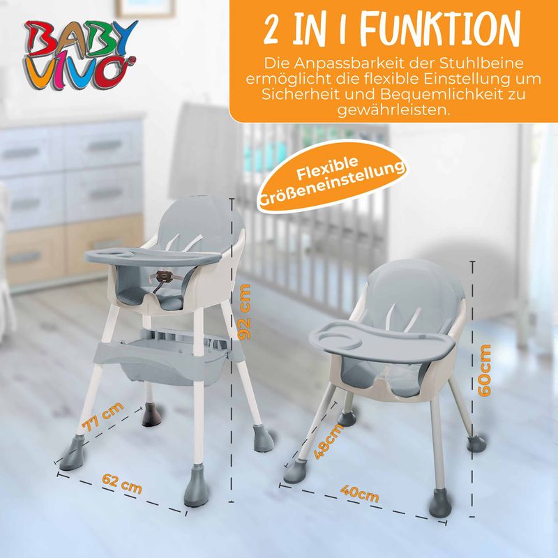 Design 2in1 Kinderhochstuhl - Oscar Türkis