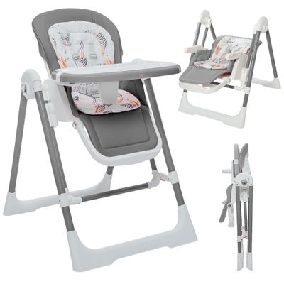3in1 Kinderhochstuhl / Babywippe höhenverstellbar für Kinder - Lulu in Grau