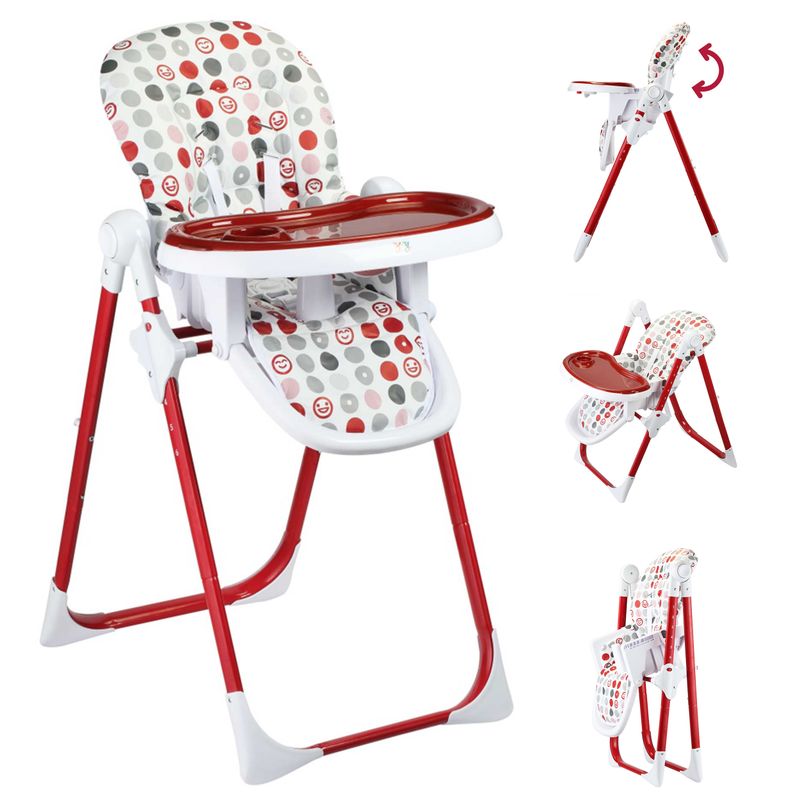 Design Kinderhochstuhl aus Kunststoff - Tippy in Rot