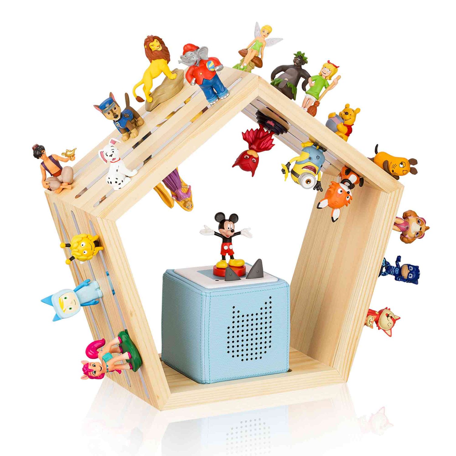 Regal für Toniebox – Fünfeck, magnetische Aufbewahrung für über 68 Tonies