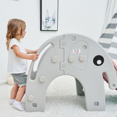 Kinderrutsche / Rutsche - Elefant in Pink/Grau