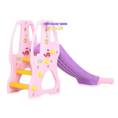 Kinderrutsche / Rutsche mit Basketballkorb - Lila / Rosa