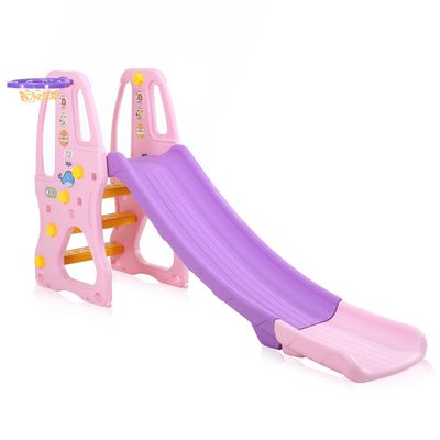 Kinderrutsche / Rutsche mit Basketballkorb - Lila / Rosa