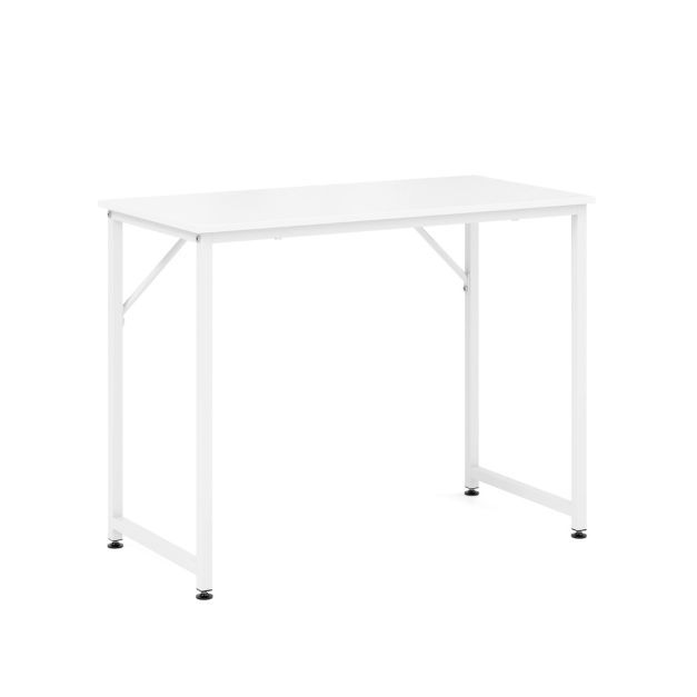 PC-Tisch Kompakter Computertisch Schreibtisch 100 x 50 x 77 cm Weiss