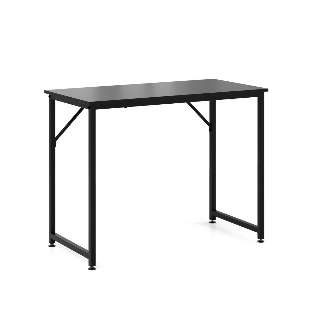 PC-Tisch Kompakter Computertisch Schreibtisch 100 x 50 x 77 cm schwarz