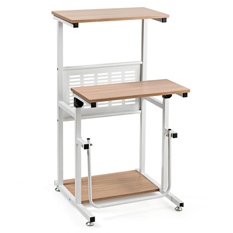 2-in-1-Bürotisch mit höhenverstellbarer für Präsentationen 55 x 53 x 98 cm