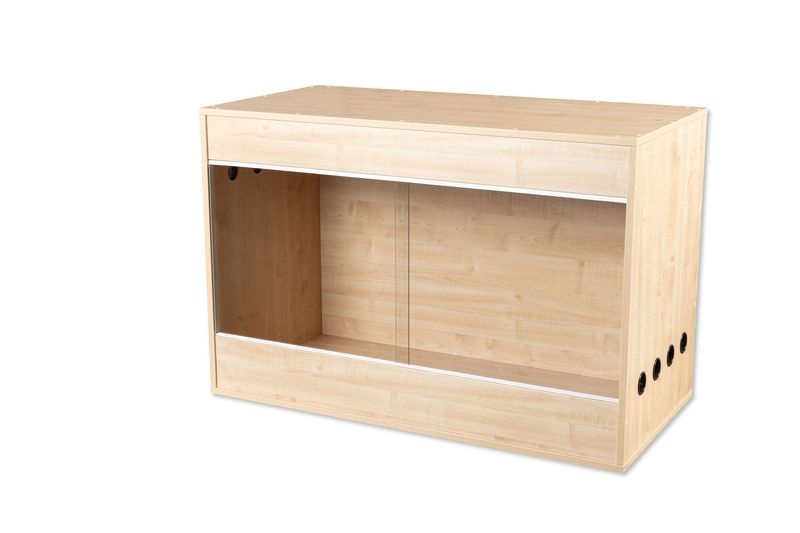 Premium-Holz-Terrarium 120x60x80 cm incl. Glas-Schiebescheiben