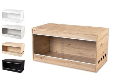 Premium-Holz-Terrarium 120x60x60  cm incl. Glas-Schiebescheiben
