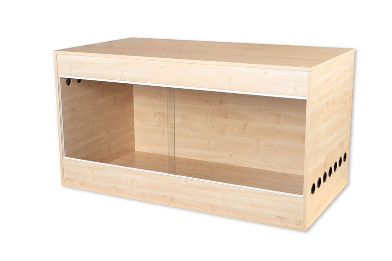 Premium-Holz-Terrarium 150x80x80 cm incl. Glas-Schiebescheiben