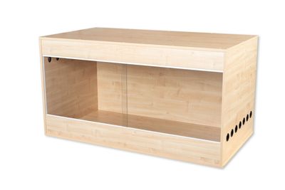 Premium-Holz-Terrarium 150x80x80 cm incl. Glas-Schiebescheiben