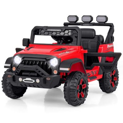 Kinder Elektroauto mit 2,4G Fernbedienung &amp; USB &amp; Licht &amp; Musik 12V Kinderauto Jeep Auto