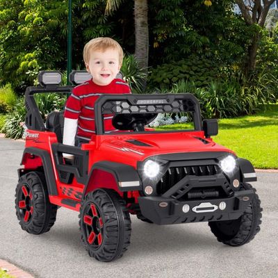 Kinder Elektroauto mit 2,4G Fernbedienung &amp; USB &amp; Licht &amp; Musik 12V Kinderauto Jeep Auto