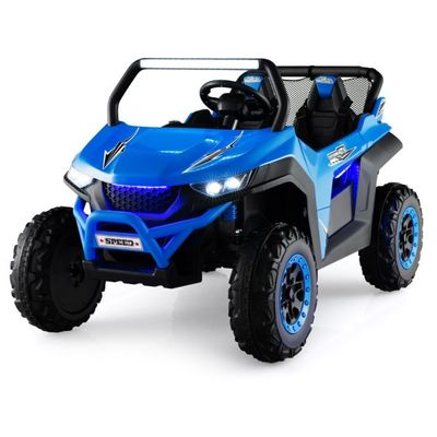 2 Sitzer UTV Buggy 12V Kinderauto mit Musik und Scheinwerfer 118 x 74 x 71 cm blau