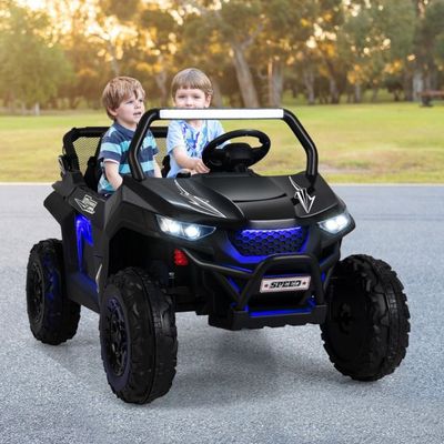 2 Sitzer UTV Buggy 12V Kinderauto mit Musik und Scheinwerfer 118 x 74 x 71 cm schwarz