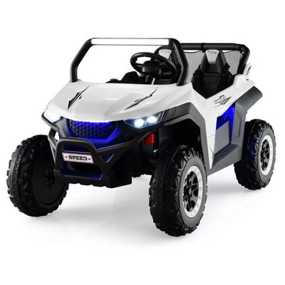 2 Sitzer UTV Buggy 12V Kinderauto mit Musik und Scheinwerfer 118 x 74 x 71 cm weiss 2 Sitzer UTV Buggy 12V Kinderauto mit Musik und Scheinwerfer 118 x 74 x 71 cm weiss