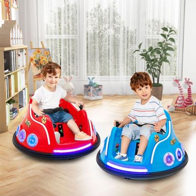12V Kinder Autoscooter 360 Grad Drehung mit Musik & Lichtern & Fernbedienung blau