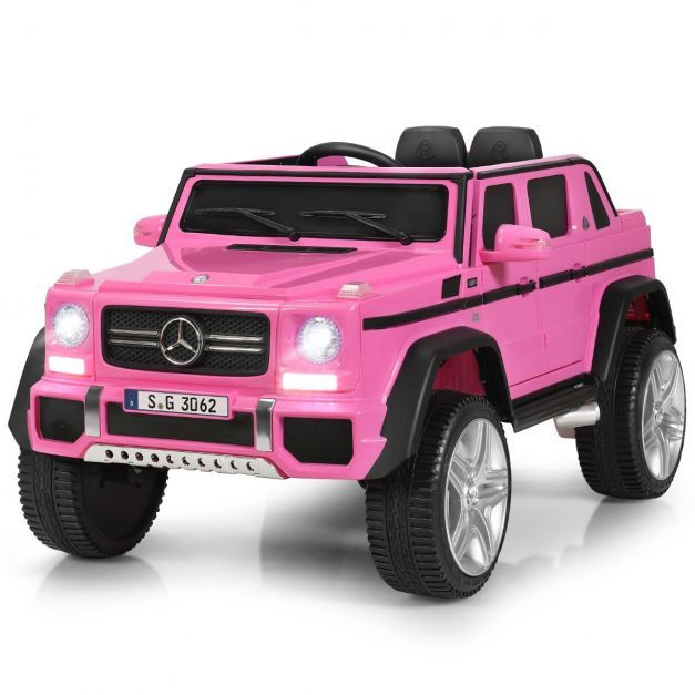 Kinder Elektroauto mit Fernbedienung Lizenzierter Mercedes-Benz Maybach Batteriebetriebener Jeep rosa