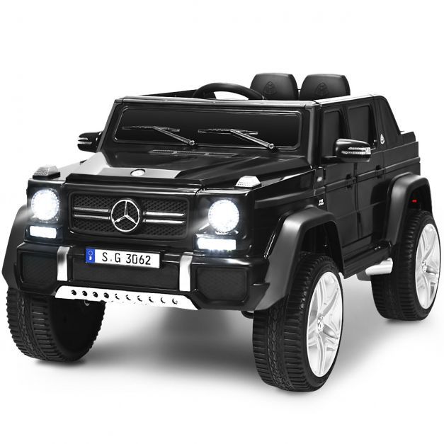 Kinder Elektroauto mit Fernbedienung Lizenzierter Mercedes-Benz Maybach Batteriebetriebener Jeep schwarz