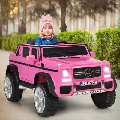 Kinder Elektroauto mit Fernbedienung Lizenzierter Mercedes-Benz Maybach Batteriebetriebener Jeep rosa