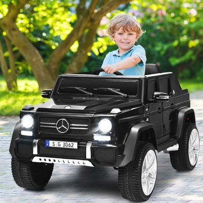 Kinder Elektroauto mit Fernbedienung Lizenzierter Mercedes-Benz Maybach Batteriebetriebener Jeep schwarz
