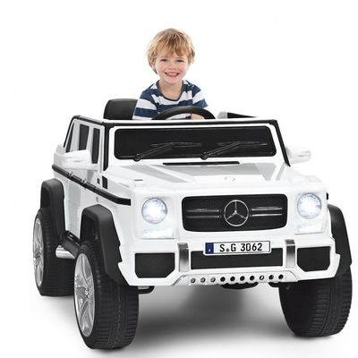 Kinder Elektroauto mit Fernbedienung Lizenzierter Mercedes-Benz Maybach Batteriebetriebener Jeep weiss