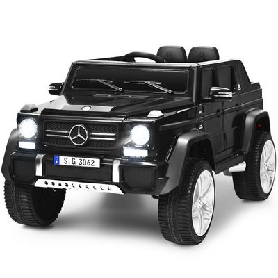 Kinder Elektroauto mit Fernbedienung Lizenzierter Mercedes-Benz Maybach Batteriebetriebener Jeep schwarz
