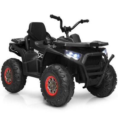 12V Elektro Kinderquad mit Scheinwerfer 4 Räder Kinder Kinderauto Elektroauto schwarz
