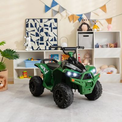 12V Elektro Kinderquad mit Hupe & LED-Leuchten Elektroquad grün