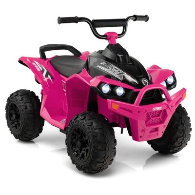 12V Elektro Kinderquad mit Hupe &amp; LED-Leuchten Elektroquad rosa