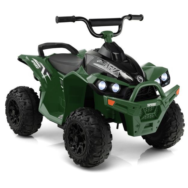 12V Elektro Kinderquad mit Hupe &amp; LED-Leuchten Elektroquad grün