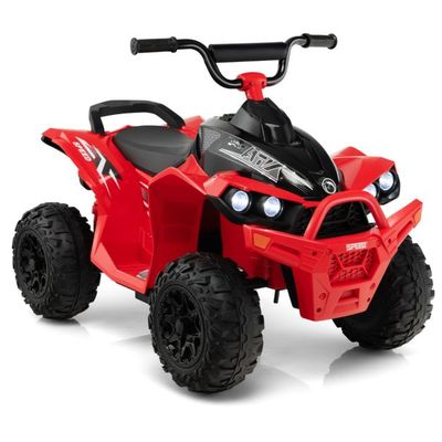 12V Elektro Kinderquad mit Hupe &amp; LED-Leuchten Elektroquad rot