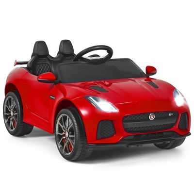 Elektro Kinderauto Jaguar mit Hupe &amp; Scheinwerfer &amp; 2,4G Fernbedienung rot