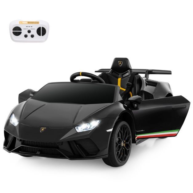 Kinder Elektroauto Lamborghini 12V Kinderauto mit Fernbedienung schwarz