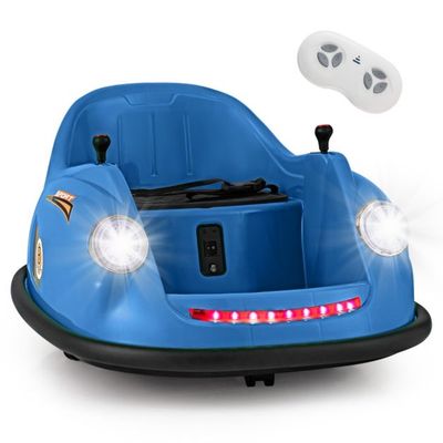 12V Autoscooter Kinder Elektro Bumper Car mit Fernsteuerung &amp; LED-Lichtern &amp; Musik Blau