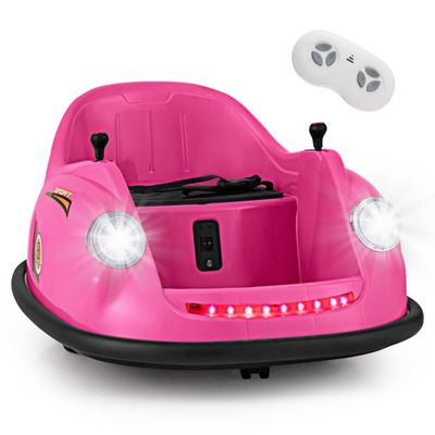 12V Autoscooter Kinder Elektro Bumper Car mit Fernsteuerung &amp; LED-Lichtern &amp; Musik rosa