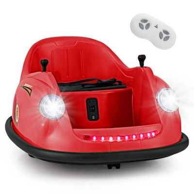 12V Autoscooter Kinder Elektro Bumper Car mit Fernsteuerung &amp; LED-Lichtern &amp; Musik rot