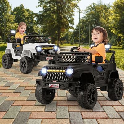 Kindertruck mit 12-V-Akku wiederaufladbares Elektroauto mit Fernsteuerung weiss